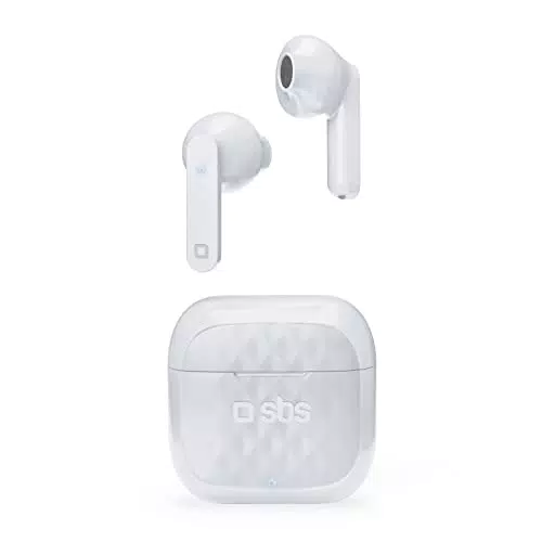 SBS Auricolari TWS Air Free Wireless Con Controlli Touch Multifunzione, bianco