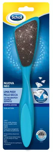 Scholl Lima per Piedi a Doppia Azione con Cristalli di Diamante