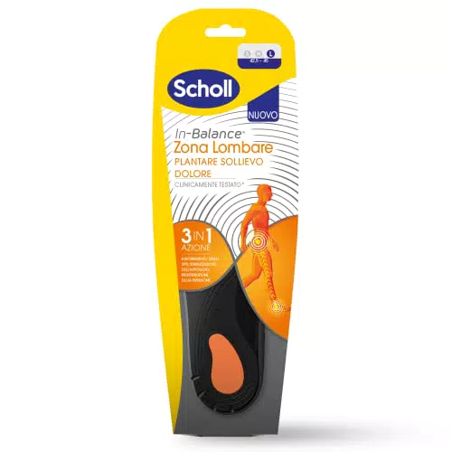 Scholl Plantari In-Balance Sollievo Dolore per Tensione Zona Lombare, taglia L