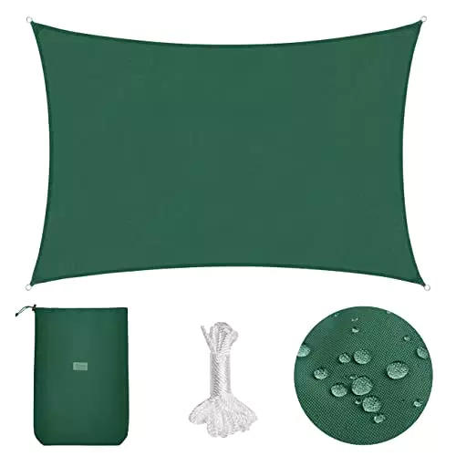 Sekey Tenda a Vela Impermeabile Rettangolare 2x4m, Vela Ombreggiante