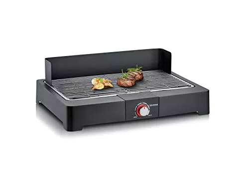 Severin Barbecue elettrico in acciaio inossidabile regolabile fino a 250°, nero