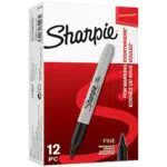 Sharpie Pennarelli Indelebili, Punta Fine, Scatola da 12, Nero