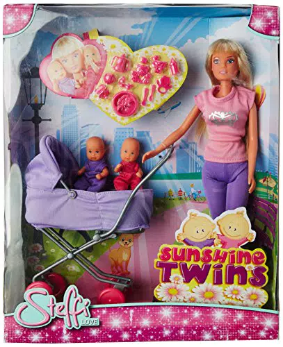 Simba Steffi Love con Carrozzina, Incluso un Modello a Sorpresa
