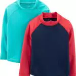 Simple Joys by Carter's Set Rashguard Assortiti Bimbo, Pacco da 2, Blu/Rosso