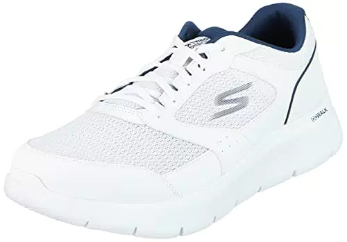 Skechers 216480, Sneaker da Uomo, Tessuto Bianco, 45