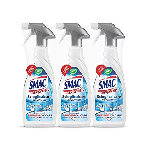 Smac Express - Scioglicalcare Igienizzante Spray, Detergente Anticalcare Bagno con Barriera Protettiva