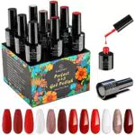 Smalto Semipermanente, Kastiny 9 pezzi Gel Unghie UV LED con Base e Top Coat