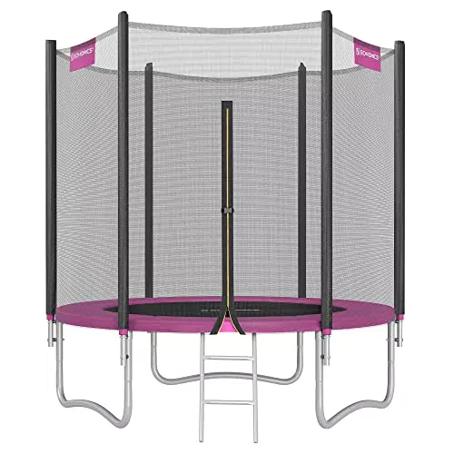 SONGMICS Trampolino da 183 cm, Trampolini Elastico 6 Piedi con Rete di Recinto