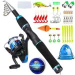 Sougayilang, kit con canna da pesca per bambini con mulinelli da spinning, Blue