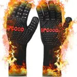 SPGOOD Guanti Barbecue, Guanti BBQ Resistenza al Calore Fino a 800°C