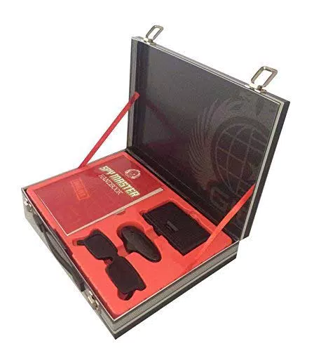 Spy Master Briefcase Black Spy kit - Secret agent mission handbook with top spy gear and gadget surveilance by Top That!