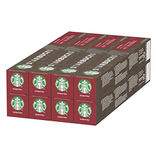 Starbucks Single Origin Sumatra di Nespresso Caffè Espresso Dalla Tostatura Forte 8 Astucci da 10 Capsule