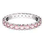 Swarovski Matrix Anello, con Zirconia Swarovski a Taglio Tondo, Taglia 52, Rosa