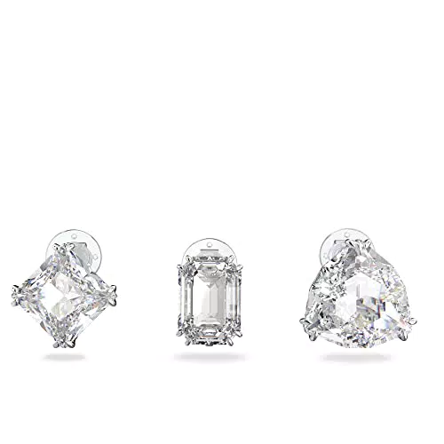 Swarovski Orecchini a Clip Millenia, Bianco, Placcato Rodio
