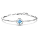 Swarovski Sparkling Dance Bracciale Rigido, Placcato in Tonalità Rodio