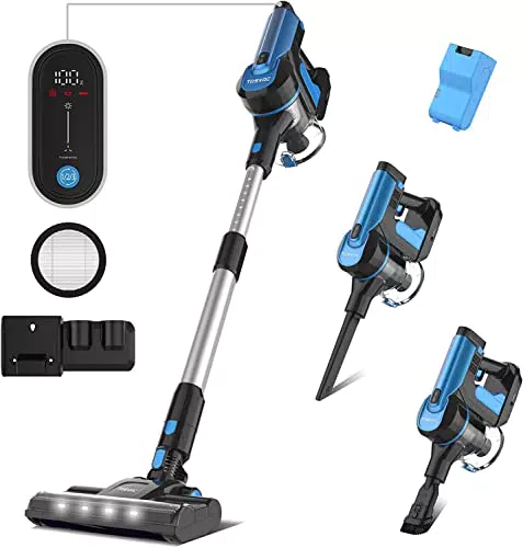 TASVAC Aspirapolvere Senza Fili, 28 kPa Scopa Elettrica Senza Fili Potente con Display Touch