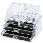 TEMPO DI SALDI Organizzatore Per Cosmetici Con 4 Cassetti Make Up Accessori Bagno Trasparente