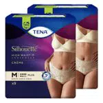 Tena Silhouette, Mutandine assorbenti monouso color Crema, Vita Alta, Taglia M