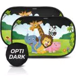Tendine parasole auto bambini CARAMAZ Buio Ottimale con protezione UV certificata - Parasole bambini accessori auto