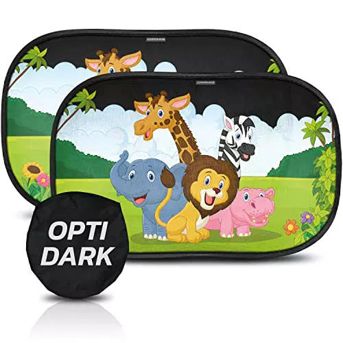Tendine parasole auto bambini CARAMAZ Buio Ottimale con protezione UV certificata - Parasole bambini accessori auto
