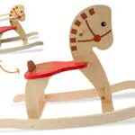 Teorema - Cavallo a Dondolo per bambini in Legno, Marrone E Rosso