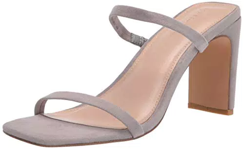 The Drop Avery - Sandali Con Tacco Alto A Due Cinturini da Donna, Grigio, 38.5