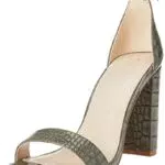 The Drop Rebecca Strappy - Sandali Con Tacco Alto da Donna, coccodrillo verde, 40