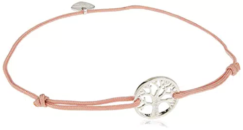 Thomas Sabo Little Secret Tree of Love Bracciale in Tessuto da Donna in Argento Sterling 925