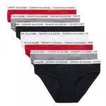 Tommy Hilfiger 7P Bikni Intimo Stile Bikini, Desert Sky/Mid Grey Ht/Red/White