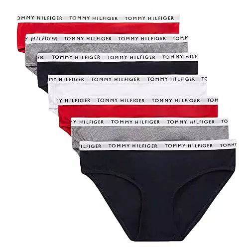 Tommy Hilfiger 7P Bikni Intimo Stile Bikini, Desert Sky/Mid Grey Ht/Red/White