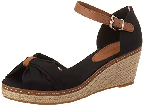 Tommy Hilfiger ICONIC ELBA SANDAL, Sandalo espadrillas con zeppa Donna