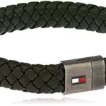 Tommy Hilfiger Jewelry Braccialetto da Uomo In Pelle Verde - 2790332