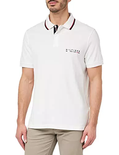 Tommy Hilfiger Logo Love Reg Polo S/S, White