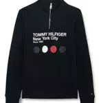 Tommy Hilfiger Metro DOT Mock Collo Felpe con Cappuccio