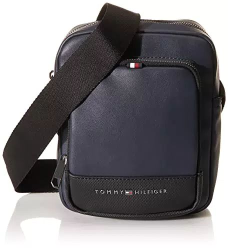 Tommy Hilfiger TH ESSENTIAL MINI REPORTER, Reporter Uomo, Blu (Space Blue), Taglia unica