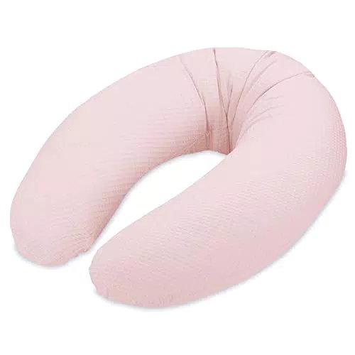 Totsy Baby Cuscino per allattamento xxl cuscino per dormire laterale - Cialda Cuscino per gravidanza Cuscino per posizionamento per adulti Rosa