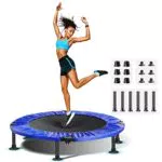 Trampolino Fitness Pieghevole -Trampolino Elastico Fitness con Pad Antibatterico Impermeabile in PP che Può Sopportare un Peso di 330 Libbre ed è Adatto per Uso Interno e