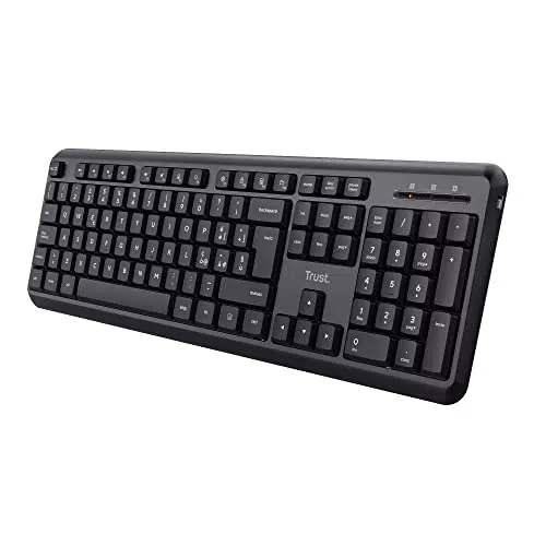 Trust Ody Tastiera Wireless Silenziosa, Layout Italiano QWERTY - Nero