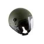 Tucano Urbano EL JETTIN 1000-83/5 - Casco Demi-Jet, Verde Airborne Opaco, L