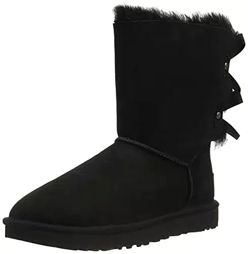 UGG Bailey Bow II Ribbon, Stivali di moda Donna, Nero, 38