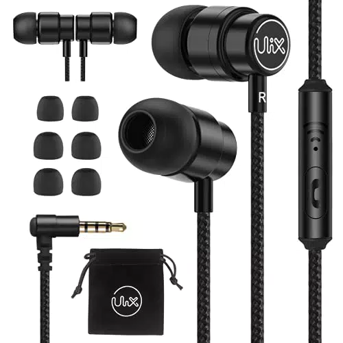UliX RIDER Auricolari In-Ear Cuffie, Cuffiette con Filo e Microfono