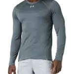 Under Armour Qualifier Maglia a Maniche Lunghe, Uomo, Grigio, XL