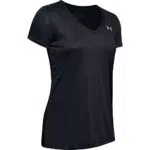 Under Armour Maglietta con scollo a V da Donna, nero, L