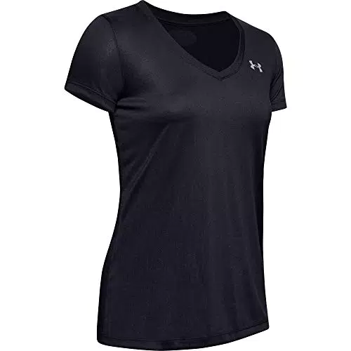 Under Armour Maglietta con scollo a V da Donna, nero, L