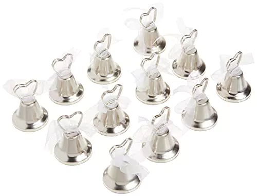 Unique Party 95234 - Segnaposto a Campanella per Matrimonio in Argento