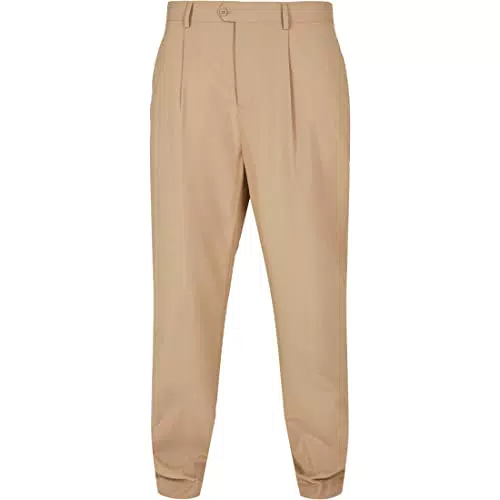 Urban Classics Pantaloni Uomo in Stoffa, Elegante Pantalone con Pieghe