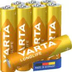Varta 4103101418 Longlife Batteria Alcalina, Confezione da 8 Pile Ministilo AAA
