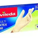 Vileda Guanti Multilatex 100 Usa e Getta, Guanti in Lattice Naturale