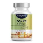 Vitamina D3 + K2 + Omega 3. 90 Capsule Softgel, 2000 UI Vitamina D