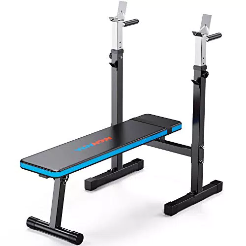 WINNOW Panca Pesi Regolabile con Stazione Dip Panca per Sollevamento Pesi Pieghevole Robusto Palestra per Allenamento Domestico Panca di Allenamento Multiuso